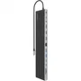 AISENS USB-C Dock 13 en 1 Gris con 2xHDMI, 1xDisplayPort y PD 100W